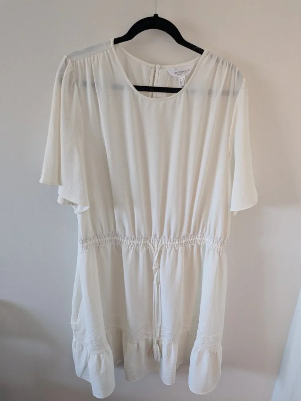 Addition Elle White Boho Dress – Plus Size 20 – Flowy Summer Lace Detail Dress - Picture 2 of 3
